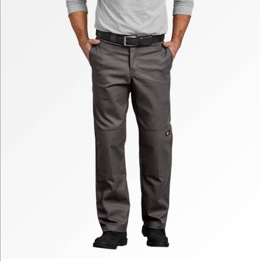 NEW Dickies Men's size 32x32 Relaxed Fit Straight Double Knee Pants GRAY